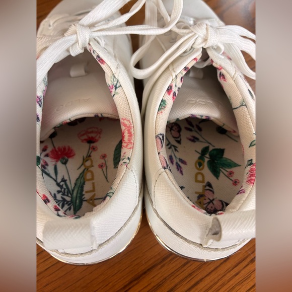 Aldo woman’s White and floral lace -up sneakers - Picture 5 of 9